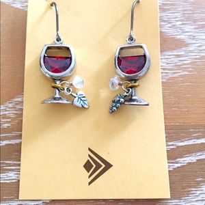 Wine glass earrings